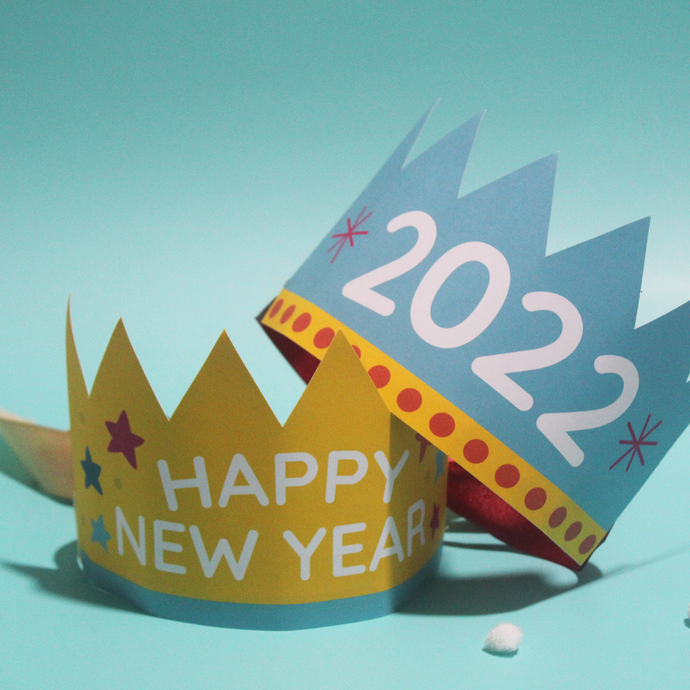DIY New Year Paper Crowns for Kids