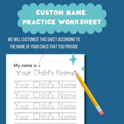 Digital - Custom Name Practice Worksheet