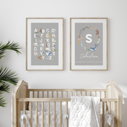 Physical - Custom Name and ABC Poster-Set of 2