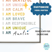 Digital - Custom I am Affirmation Poster