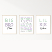 Digital - Custom Siblinghood Poster - Set of 3