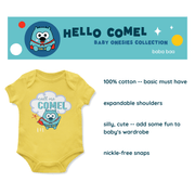 "Hello Comel" Unisex Baby Rompers, Set of 3 - bababaa-MY